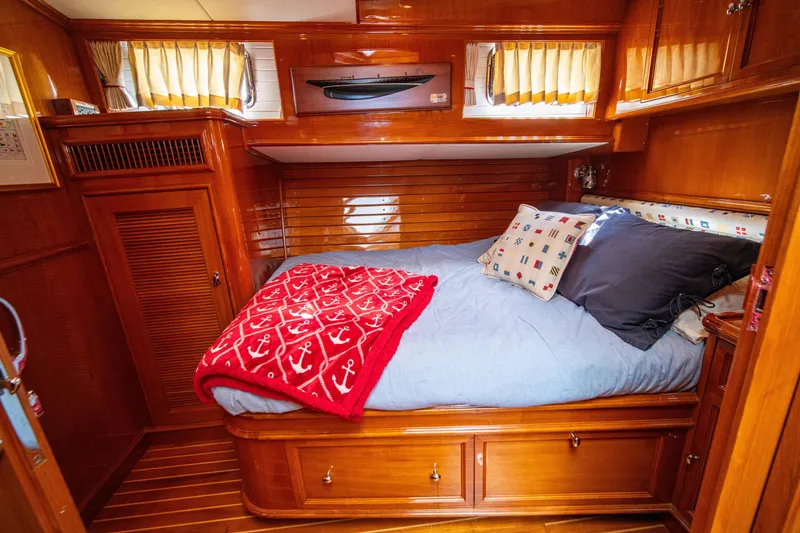 Slide: The Image of Luxurious wooden cabin interior of 2004 Grand Banks 58 Eastbay FB yacht. - 40