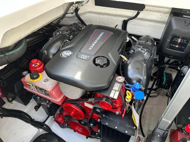 Slide: The Image of Engine compartment of 2025 Regal LS36 boat with Volvo Penta engine. - 31