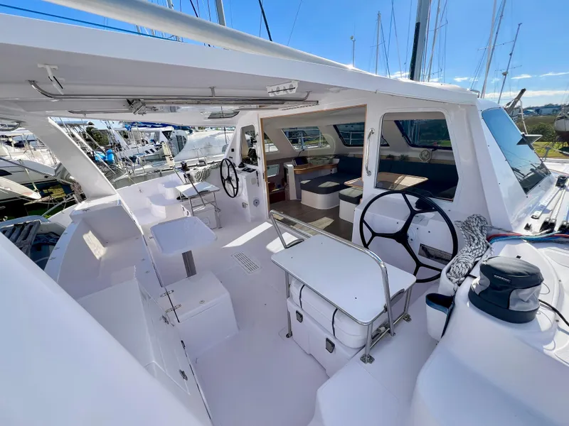 Slide: The Image of Interior of 2020 Seawind 1260 catamaran with spacious seating and modern design. - 25