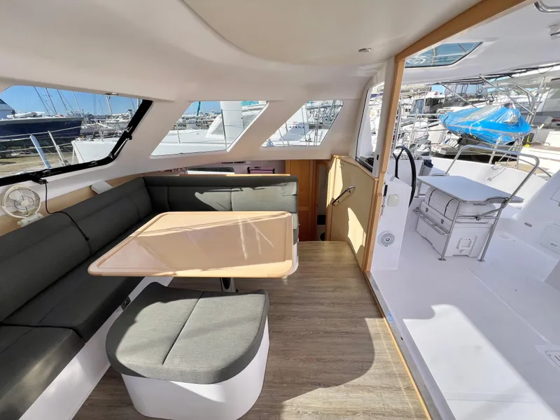 Slide: The Image of B&G navigation system on 2020 Seawind 1260 catamaran, interior view. - 28