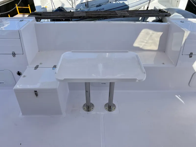 Slide: The Image of Interior of 2020 Seawind 1260 catamaran with wooden shelves and modern design. - 40