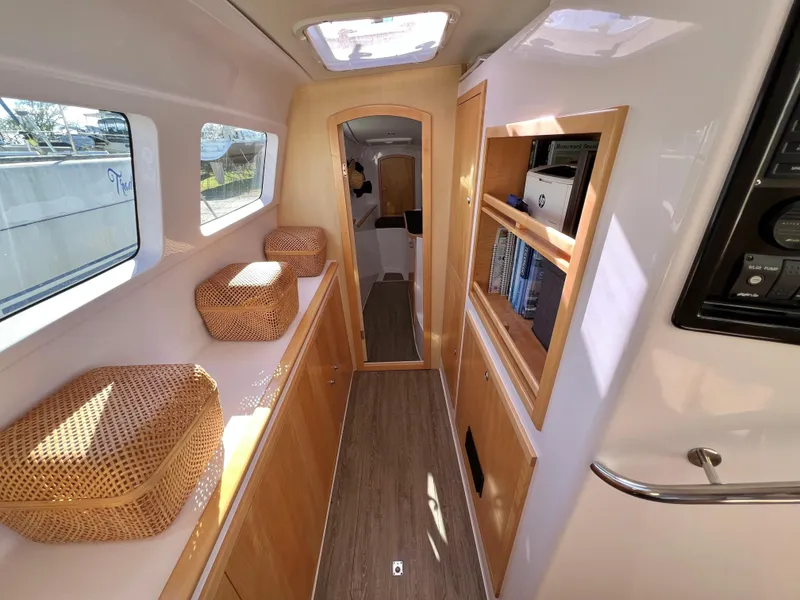 Slide: The Image of Cozy cabin bed in 2020 Seawind 1260 catamaran with knitted blanket. - 43