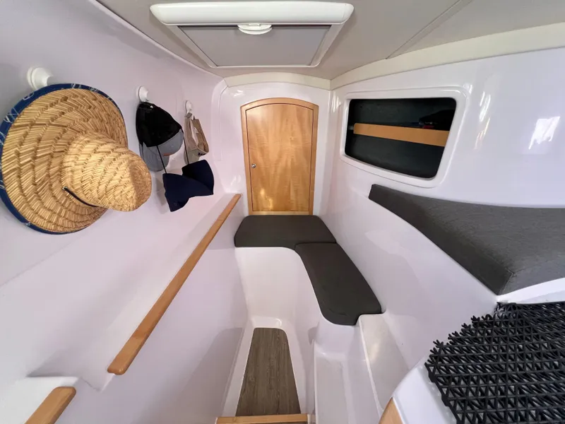 Slide: The Image of Interior of 2020 Seawind 1260 catamaran cabin with modern design and natural light. - 48