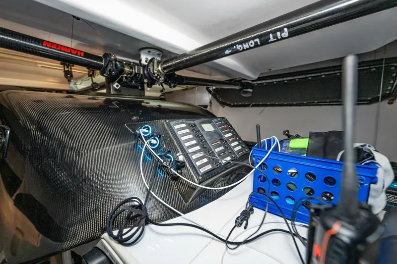 Slide: The Image of Interior of 2007 McConaghy Reichel/Pugh yacht with navigation equipment and control panel. - 25
