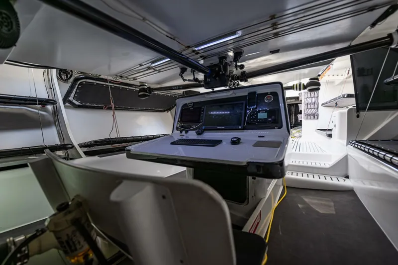 Slide: The Image of Interior of 2007 McConaghy Reichel/Pugh yacht, featuring navigation equipment and modern design. - 29