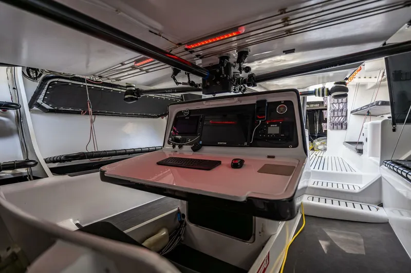 Slide: The Image of Interior of 2007 McConaghy Reichel/Pugh yacht with navigation equipment and modern design. - 30