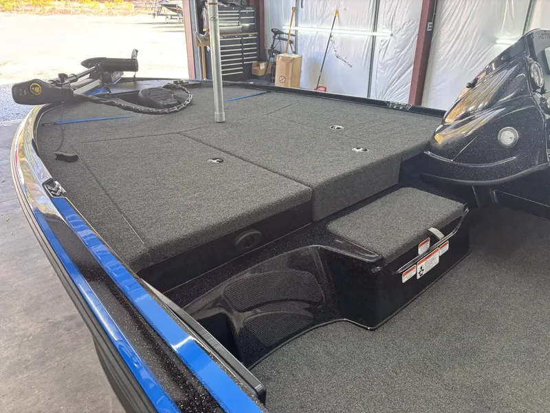 Slide: The Image of 2023 Nitro Z17 boat interior with spacious deck and storage compartments. - 8