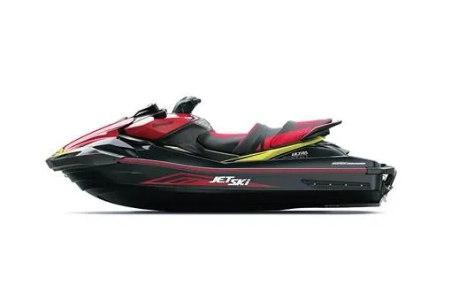 Slide: The Image of 2025 Kawasaki Jetski Ultra 310X, sleek design, red and black color scheme. - 10