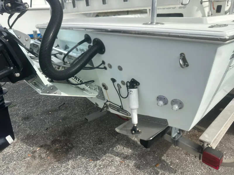 Slide: The Image of 2008 Dorado 23 Classic boat transom with motor mount and wiring details. - 10