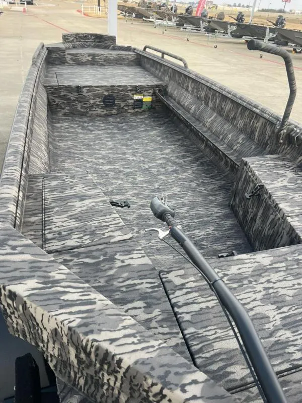 Slide: The Image of 2024 Havoc Boats 1750 MSTC Limited Edition with camouflage interior design. - 12