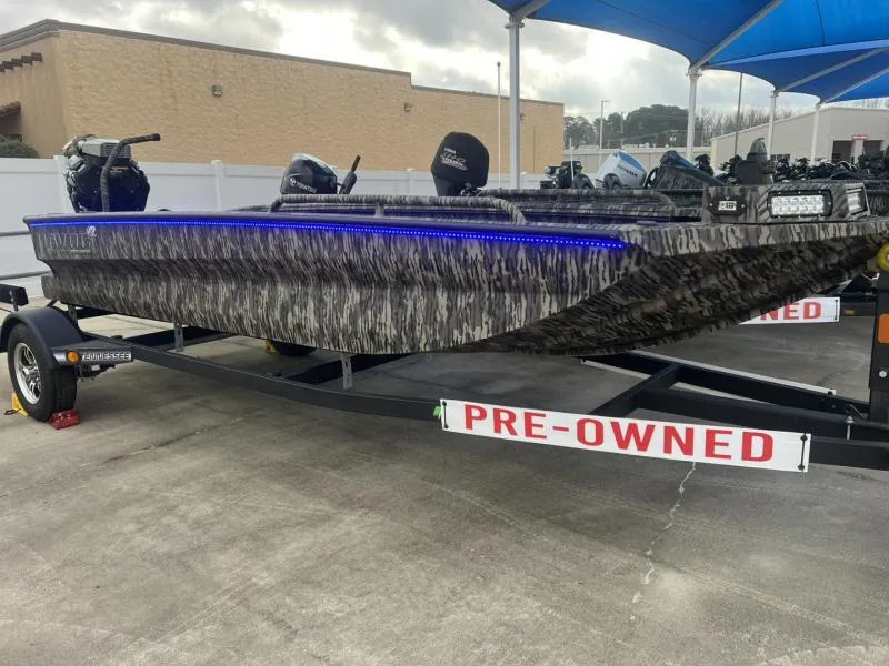 Slide: The Image of 2024 Havoc Boats 1750 MSTC Limited Edition, pre-owned, camo design, on trailer. - 13