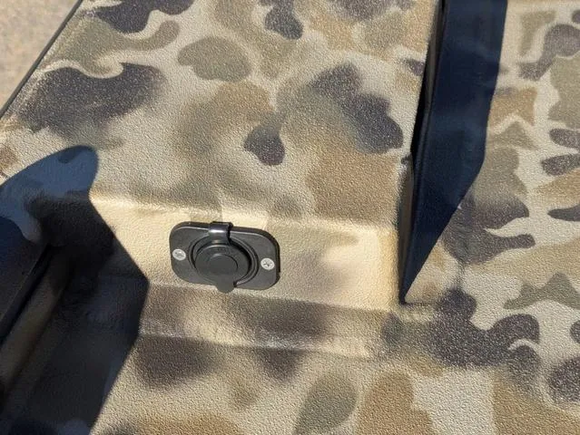 Slide: The Image of Camouflage-patterned surface of 2025 Excel 1854 Shallow Water F4 boat with a mounted socket. - 29