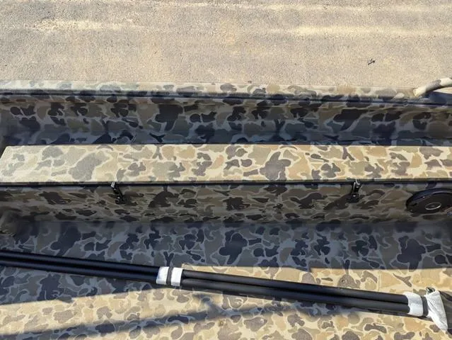 Slide: The Image of Camouflage interior of 2025 Excel 1854 Shallow Water F4 boat with oars. - 33