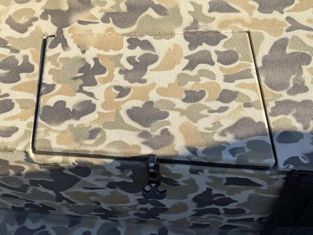 Slide: The Image of Camo-patterned hatch on 2025 Excel 1854 Shallow Water F4 boat. - 35