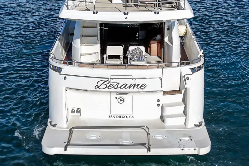 Slide: The Image of Luxury yacht "Besame" on water, Marquis 59, 2004 model, San Diego, CA. - 8