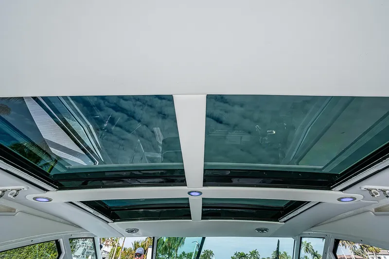 Slide: The Image of 2022 Formula 430 All Sport Crossover yacht with panoramic glass roof. - 40