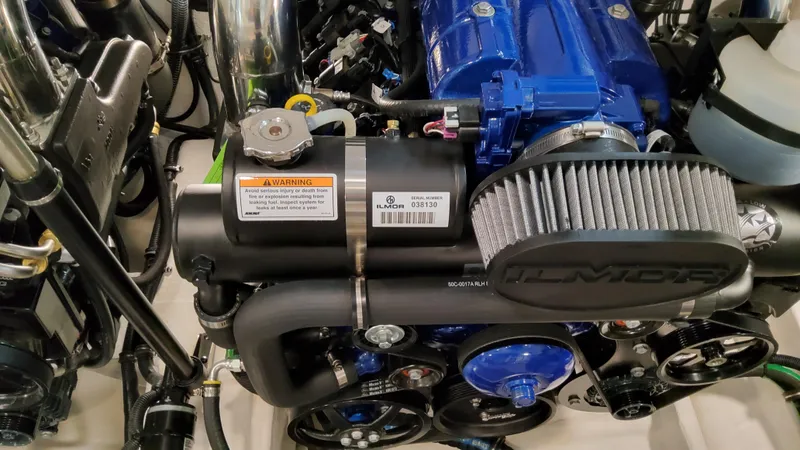 Slide: The Image of Engine of 2025 Formula 350 Crossover Bowrider I/O, featuring advanced components and design. - 17