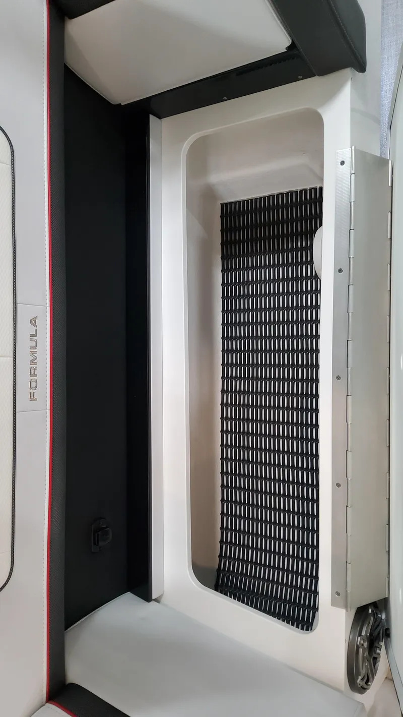 Slide: The Image of 2025 Formula 350 Crossover Bowrider I/O interior detail with sleek design and modern features. - 27