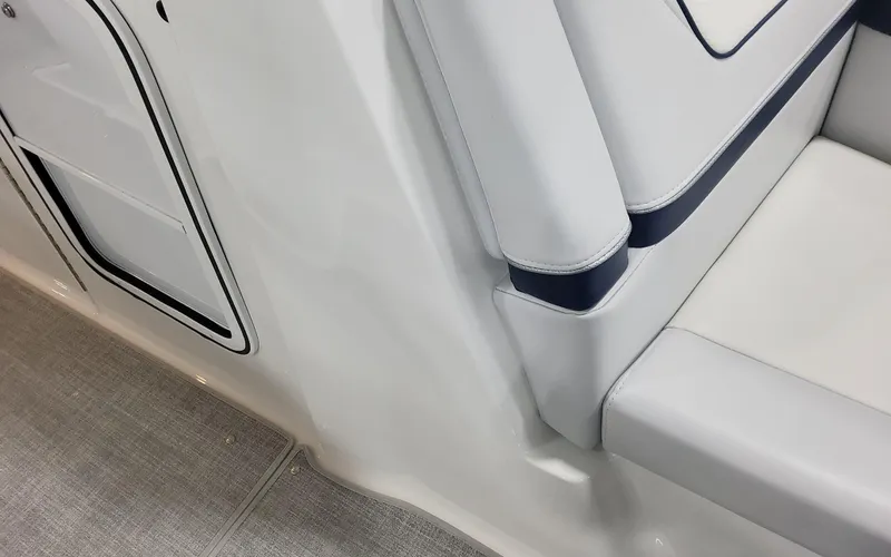 Slide: The Image of 2025 Formula 310 Bowrider OB interior seating and flooring detail. - 15