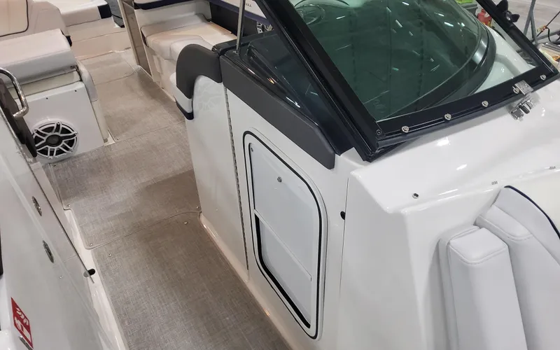 Slide: The Image of 2025 Formula 310 Bowrider OB interior with seating and speaker system. - 26