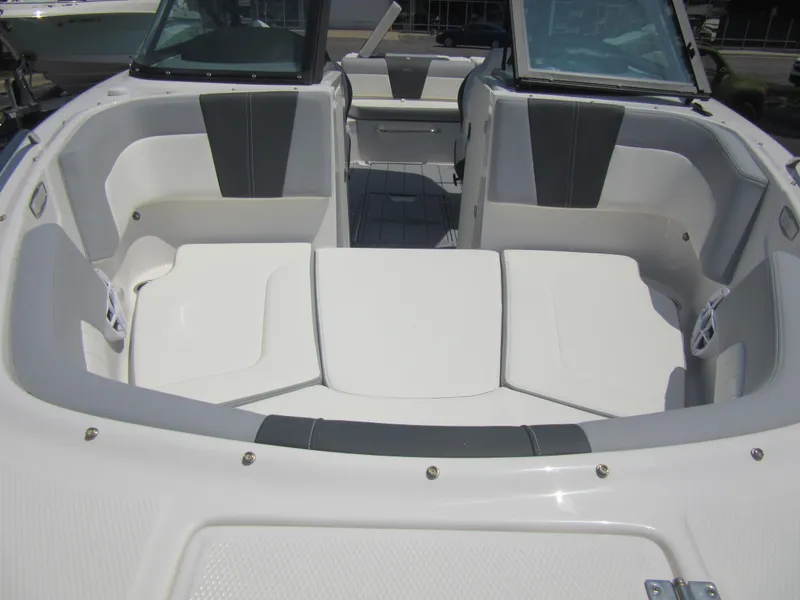 Slide: The Image of 2025 Chaparral 23 SSi boat interior with spacious seating and modern design. - 8