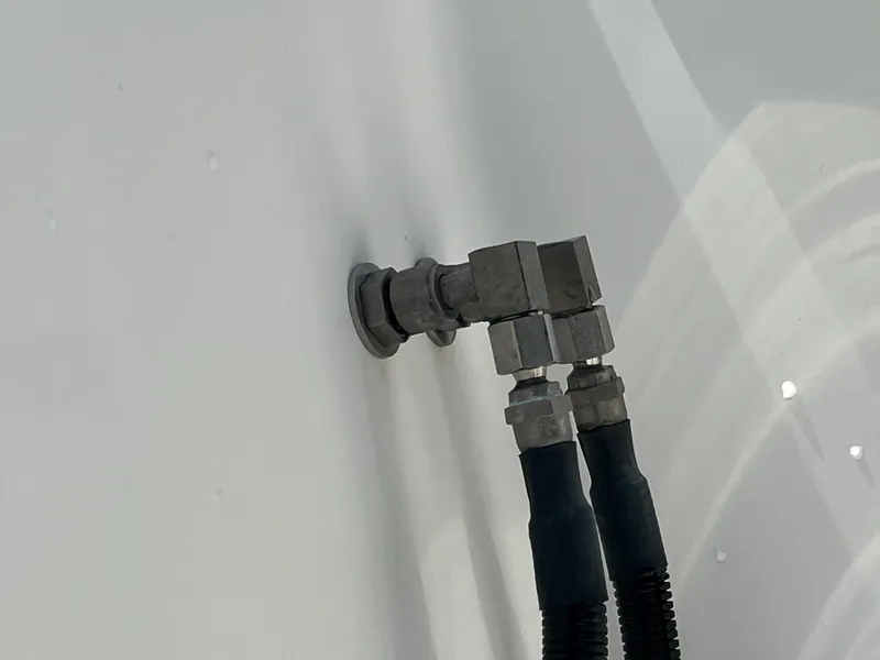 Slide: The Image of Close-up of fittings on a 2009 Intrepid 310 WA boat. - 24