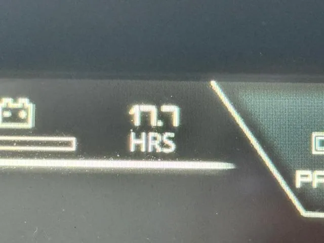 Slide: The Image of Dashboard display showing 17.7 hours on a 2021 Nautique Super Air Nautique GS24. - 43