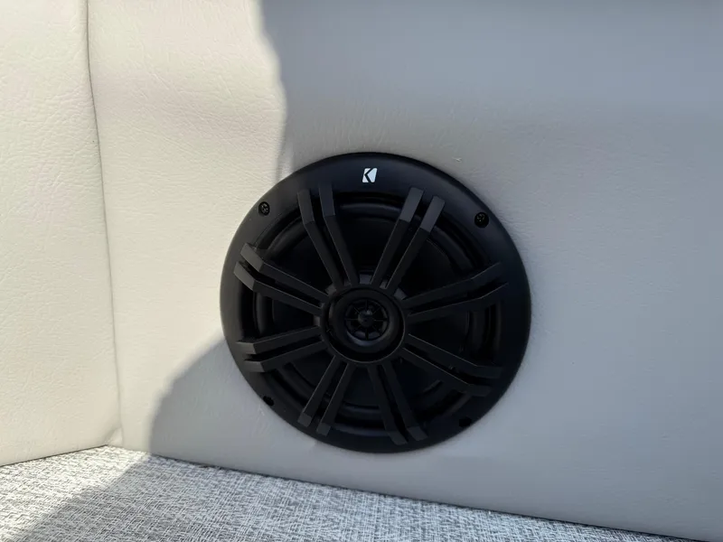 Slide: The Image of Speaker installed in 2025 South Bay 20CR SE S boat interior. - 14