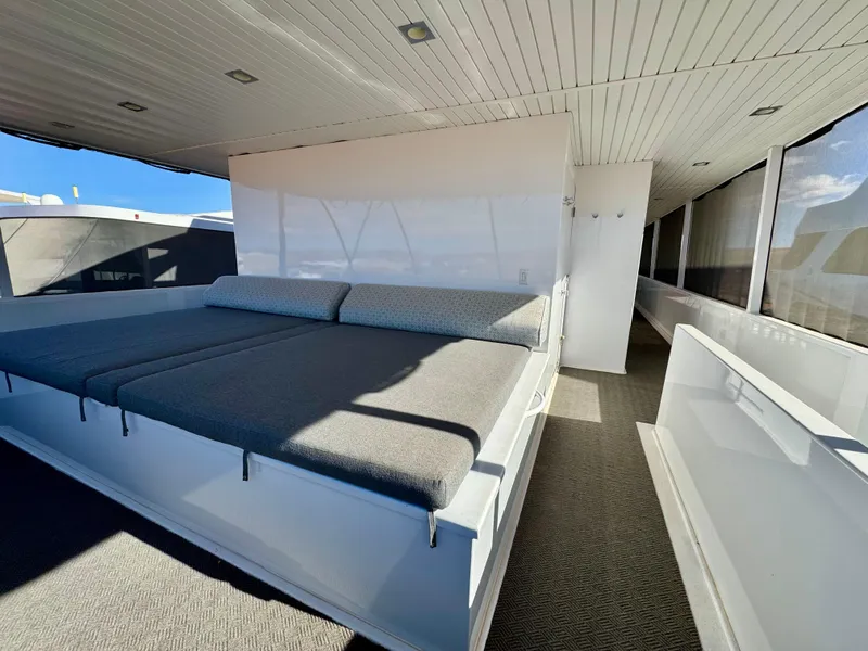 Slide: The Image of Spacious deck area on 2017 Adonia KSIX yacht with cushioned seating. - 20