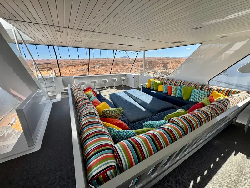 Slide: The Image of Luxurious interior of 2017 Adonia KSIX with colorful seating and panoramic windows. - 23