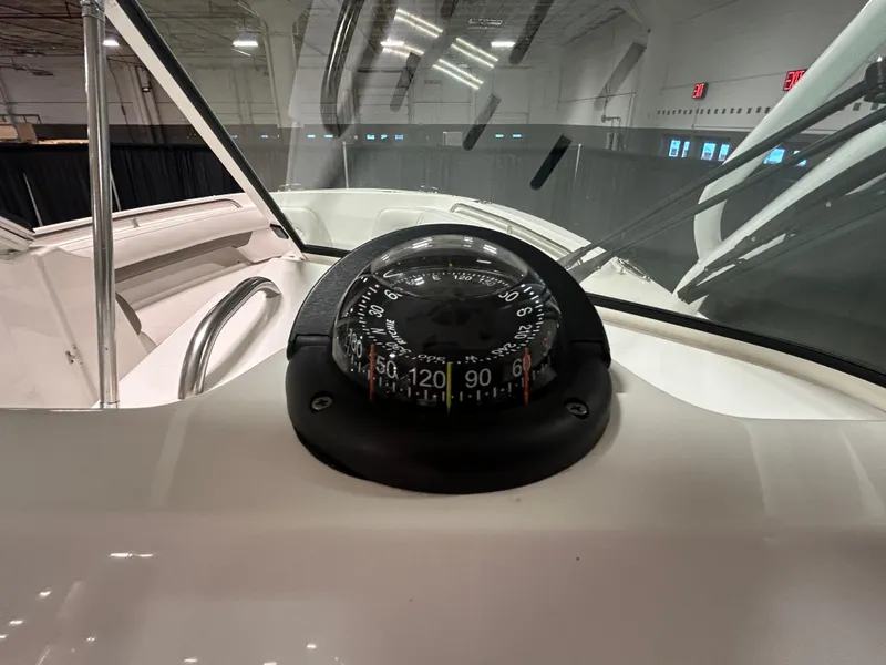 Slide: The Image of Compass on 2019 Albemarle 27 Dual Console boat dashboard. - 26