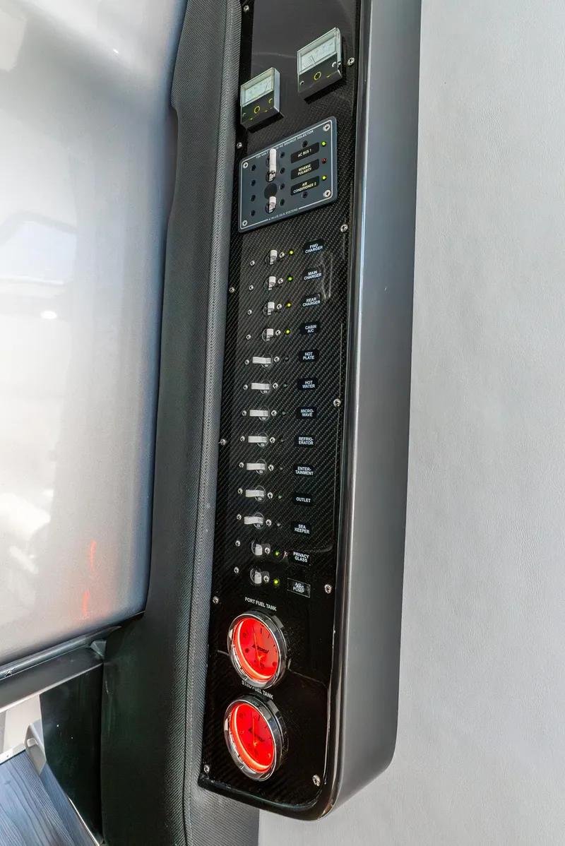 Slide: The Image of Control panel of 2018 Nor-Tech 560 Sport Center Console boat. - 38