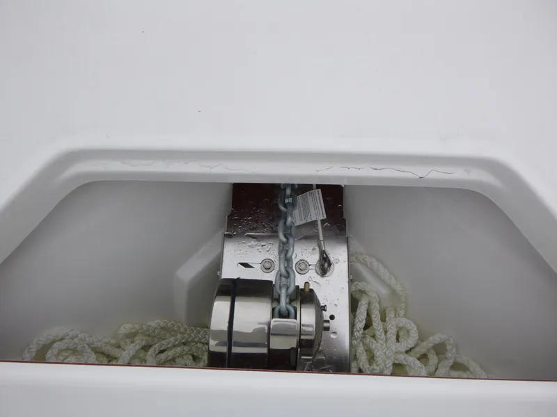 Slide: The Image of Anchor chain and rope storage on 2025 Sea Pro 242 Center Console boat. - 24