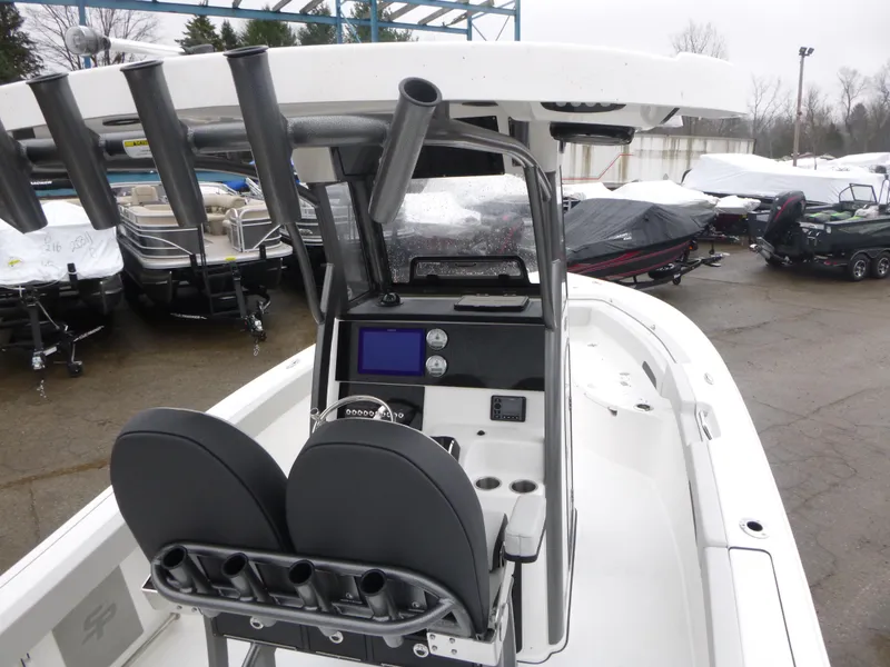 Slide: The Image of 2025 Sea Pro 242 Center Console boat with modern helm and seating. - 8