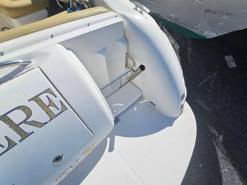 Slide: The Image of 2008 Riviera M470 boat stern with swim platform and stainless steel railings. - 3
