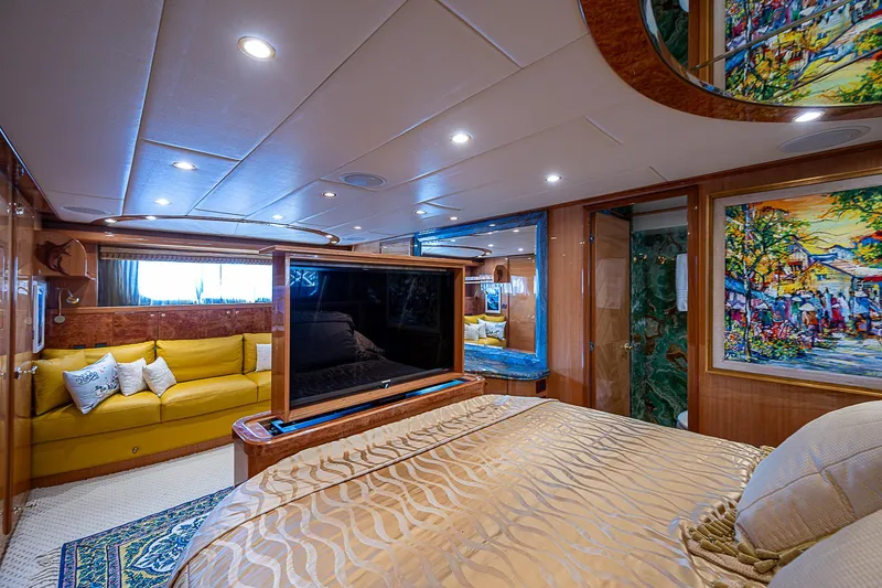 Slide: The Image of Luxurious interior of 2013 Johnson 78 Cockpit Motoryacht with elegant decor and modern amenities. - 3