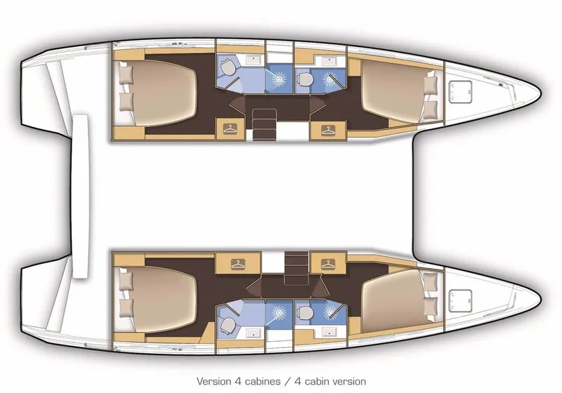 Slide: The Image of Manufacturer Provided Image: Lagoon 42 4 Cabin Layout - 6