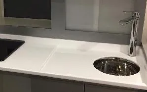 Slide: The Image of Compact kitchen sink and faucet in 2025 Hanover 387 Outboard Classic Luxury Edition. - 15