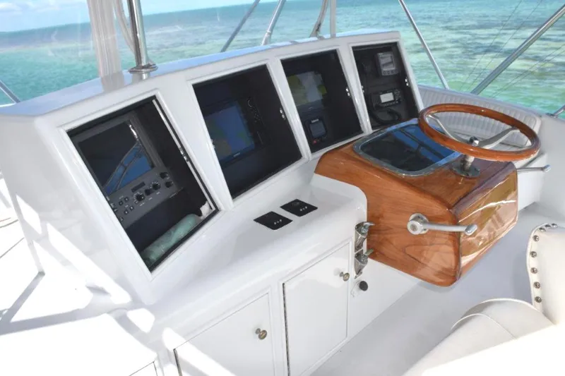 Slide: The Image of Teak helm pod with teak rim wheel - 4