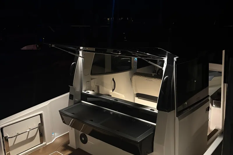 Slide: The Image of 2025 Navan C30 boat interior with sleek design and modern amenities. - 26