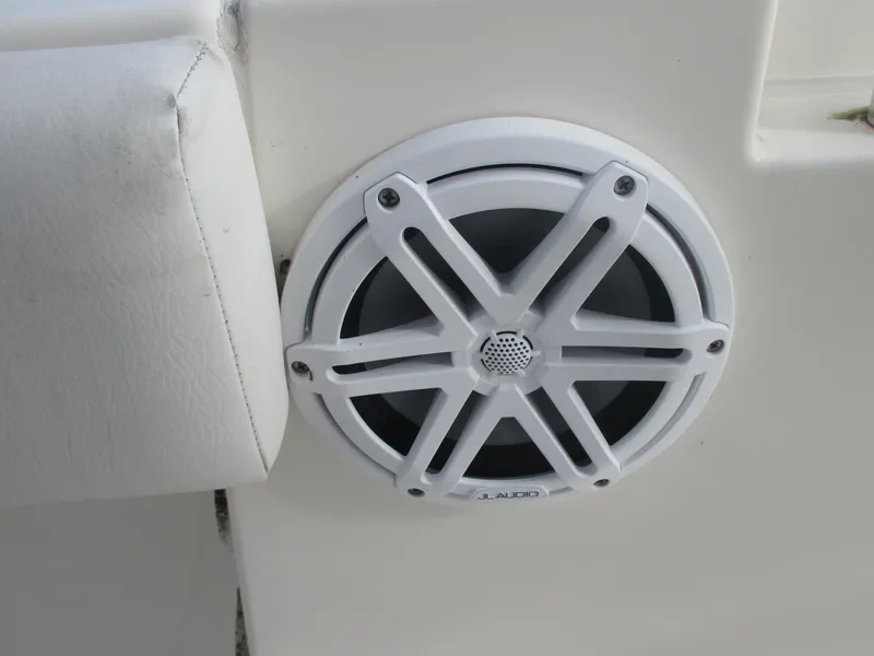 Slide: The Image of White speaker on 2022 Cobia 237 Center Console boat. - 17