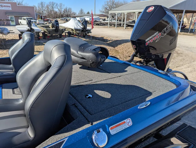 Slide: The Image of 2025 Nitro Z20 XL Pro boat with Mercury engine, featuring sleek seating and spacious deck. - 11