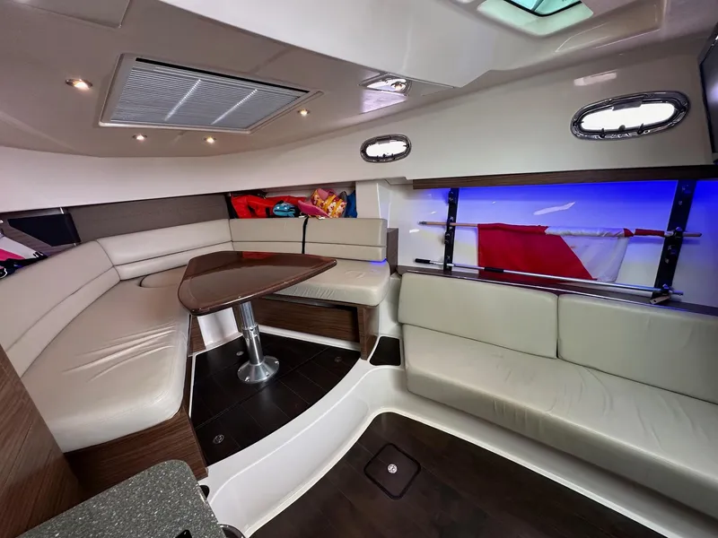 Slide: The Image of Luxurious interior of 2014 Boston Whaler 345 Conquest with elegant seating and modern design. - 12