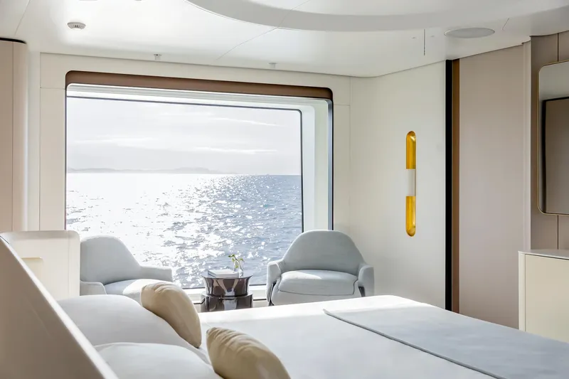 Slide: The Image of Luxurious interior of 2024 Azimut Grande 36M yacht with ocean view. - 26