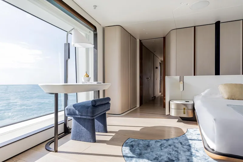 Slide: The Image of Luxurious interior of 2024 Azimut Grande 36M yacht with ocean view and modern furnishings. - 29