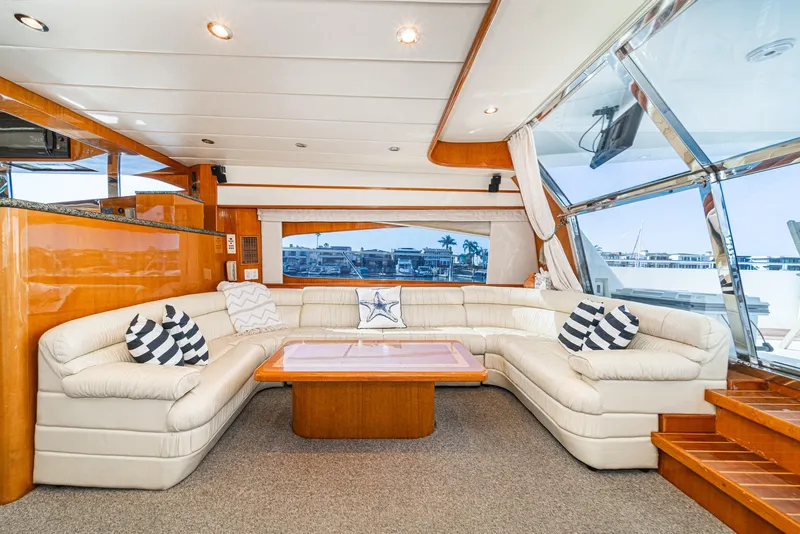 Slide: The Image of Luxurious salon of the 2002 Johnson Pilothouse 70 Motor Yacht. - 12