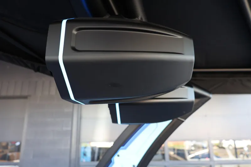 Slide: The Image of 2025 Tigé 24RZX boat speakers with sleek design and modern features. - 43