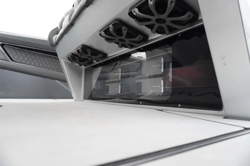 Slide: The Image of 2024 Adrenaline 47 Reaper interior with advanced audio system and sleek design. - 12