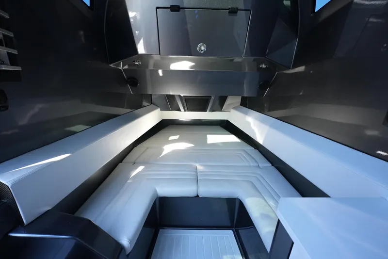 Slide: The Image of 2024 Adrenaline 47 Reaper interior with sleek, modern seating and minimalist design. - 40