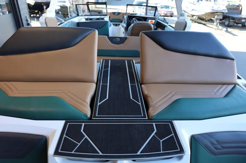 Slide: The Image of 2025 ATX Surf Boats 24 Type-S interior with stylish seating and modern design. - 32